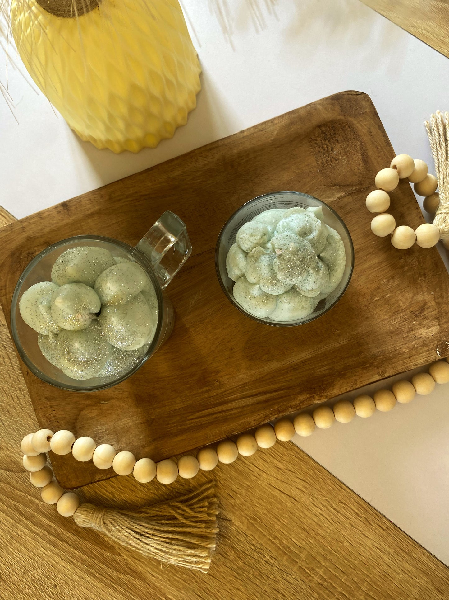 Bougie gourmande à la Mousse à raser