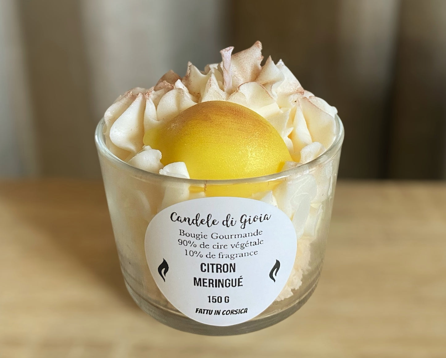 Bougie gourmande à la tarte Citron Meringué