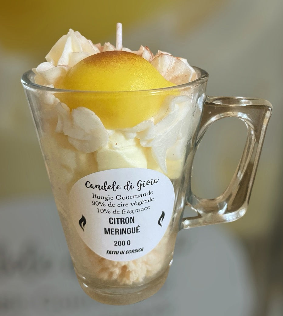 Bougie gourmande à la tarte Citron Meringué