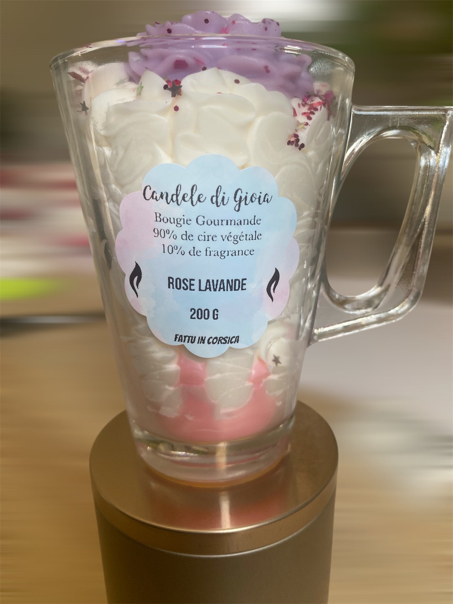 Bougie gourmande à la Rose lavande