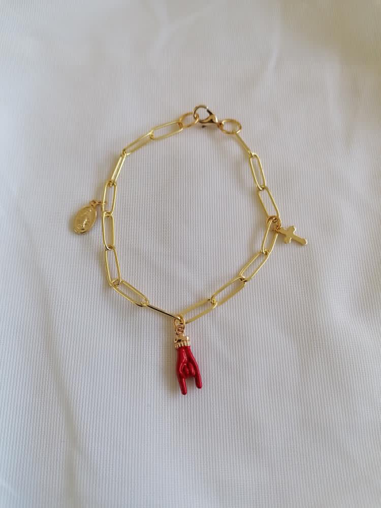 Bougie Bijou protection  en plaqué or à la pomme d'amour ❤️🕯️